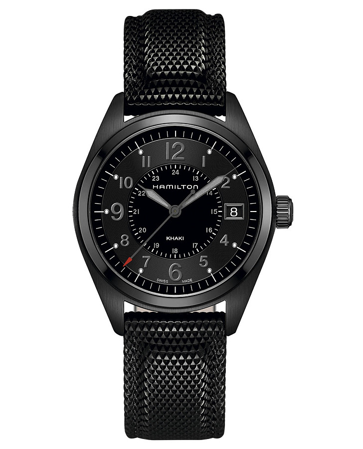 Часы Hamilton Khaki Field Quartz H68401735 — мужские, черный