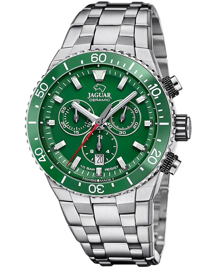 Часы Jaguar Ceramic J1022/3 — мужские, зеленый