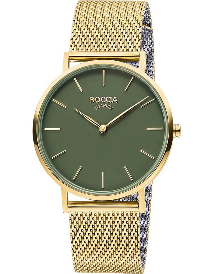 Часы Boccia Titanium Circle-Oval 3273-12 — женские, зеленый