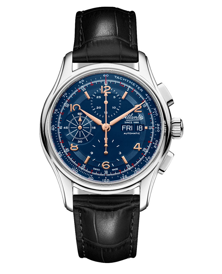 Часы Atlantic 52852.41.55R — мужские, синий