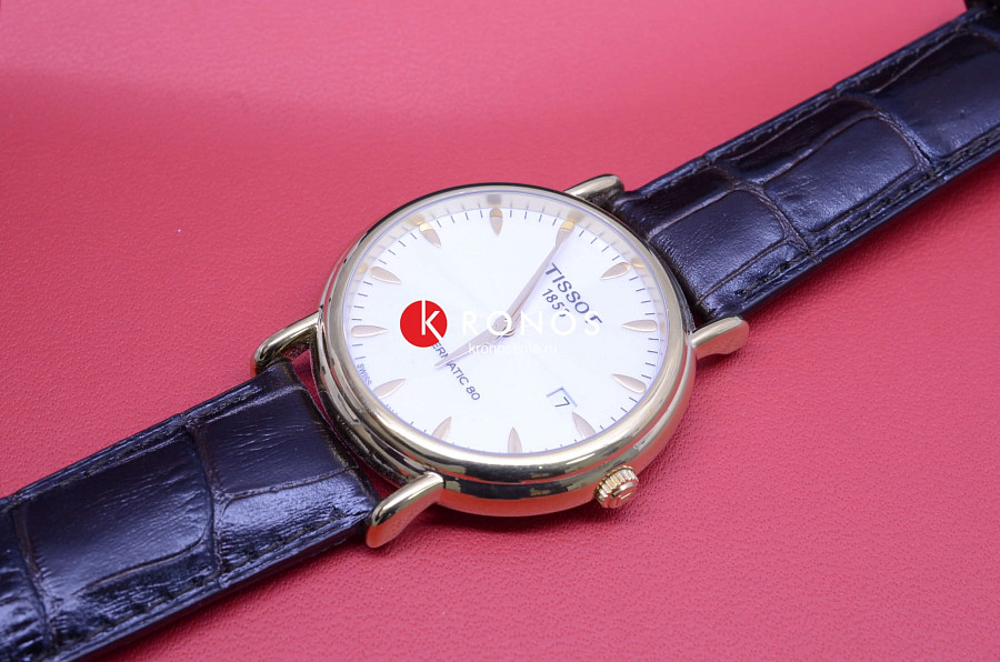 Часы Tissot Carson Powermatic 80 18K Gold T907.407.16.031.00 — белый, металл золото