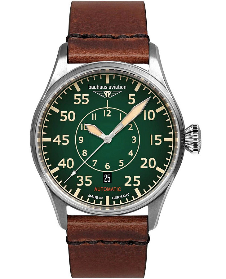 Часы Bauhaus Aviation Navigator 27564 — мужские, зеленый