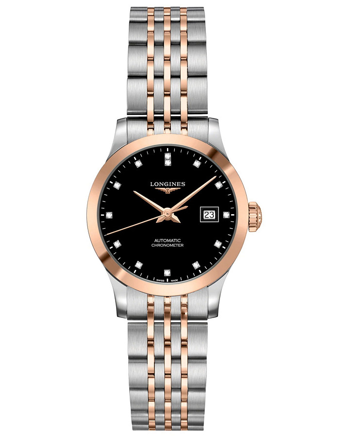 Часы Longines Record Collection L2.321.5.57.7 — женские, черный
