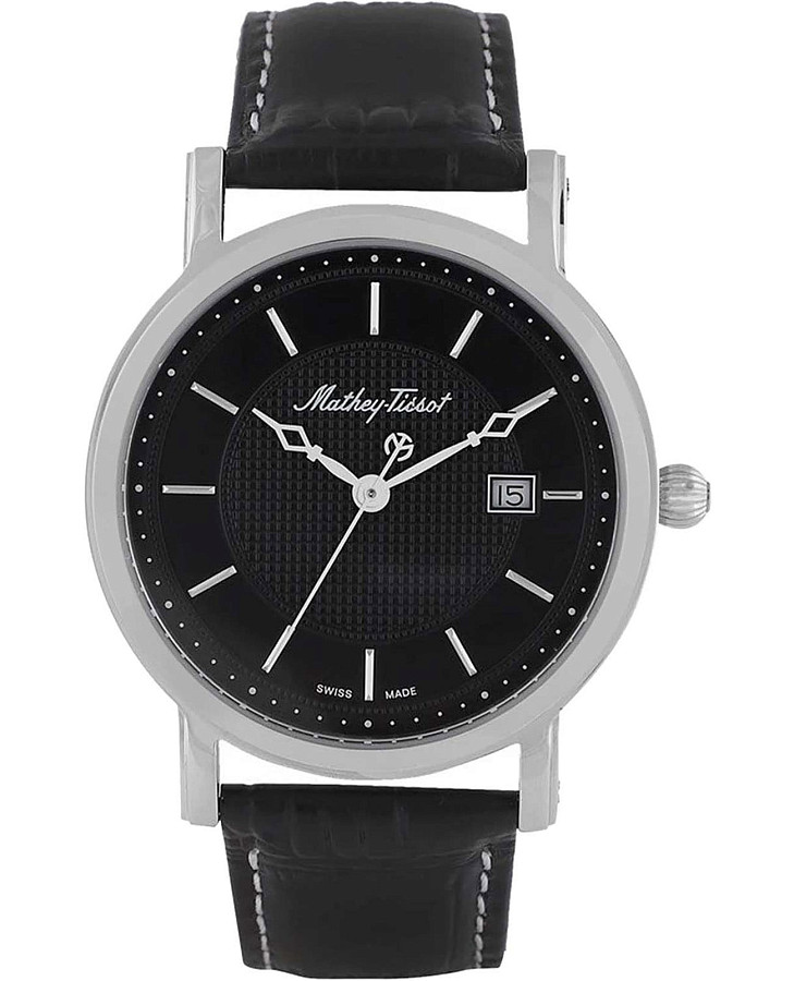 Часы Mathey-Tissot City Leather HB611251AN — мужские, черный