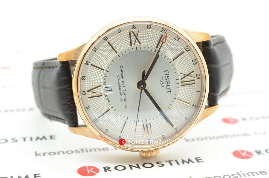 Часы Tissot Chemin des Tourelles GMT T099.429.36.038.00 — кожаный, мужские