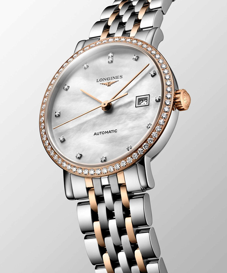 Часы Longines Elegance Elegant Collection L4.310.5.81.7 — нержавеющая сталь и 18 каратное розовое золото, женские