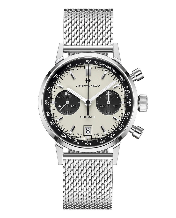 Часы Hamilton American Classic Intra-Matic Auto Chrono H38416111 — мужские, антрацитовый