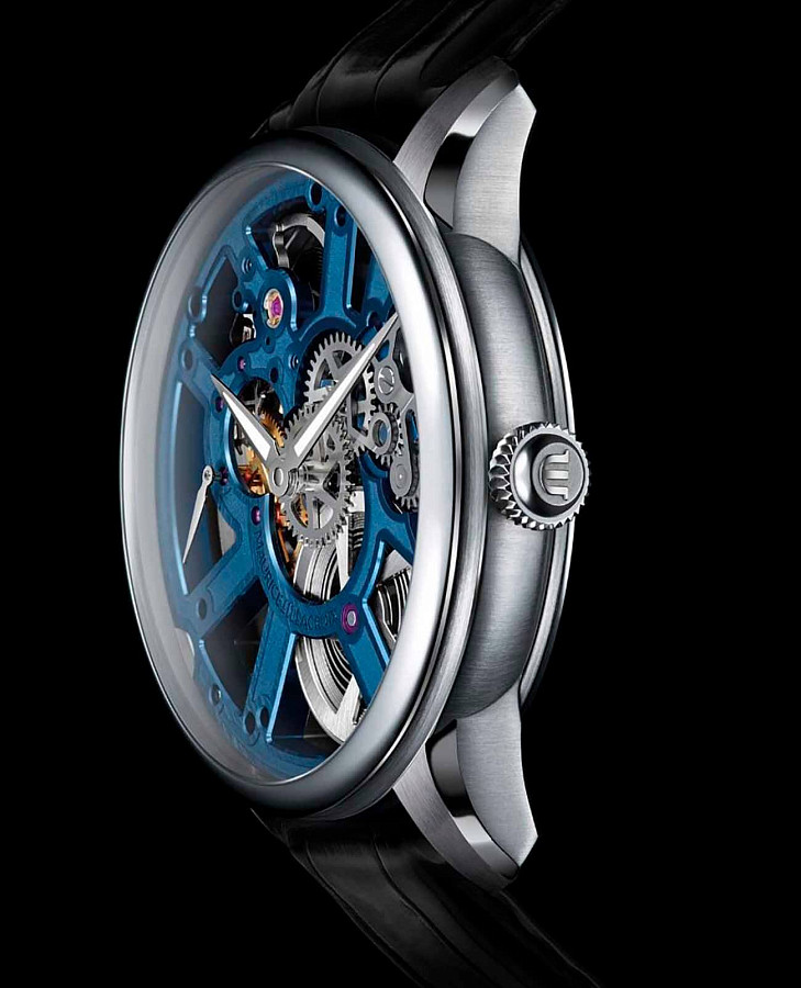 Часы Maurice Lacroix Masterpiece Skeleton MP7228-SS001-004-1 — механические, металл сталь