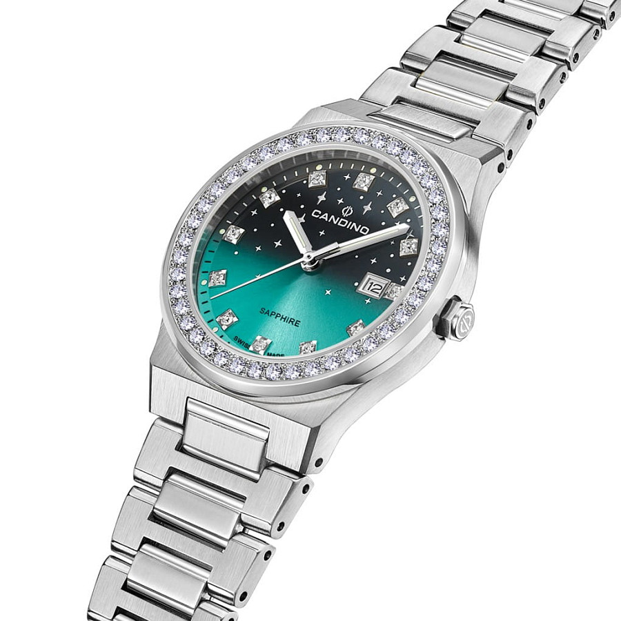 Часы Candino Lady Elegance Sparkling Date C4749/2 — сталь, Швейцария