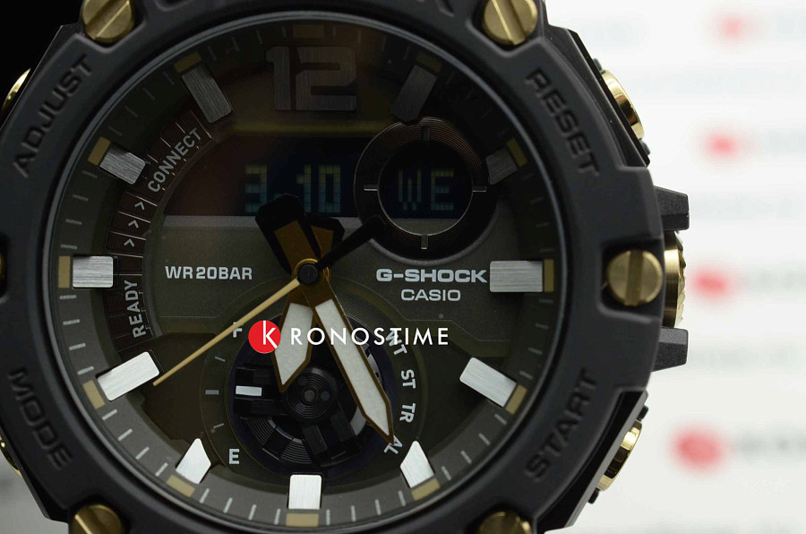 Часы Casio G-Shock GST-B300B-1A — черный, сталь карбон