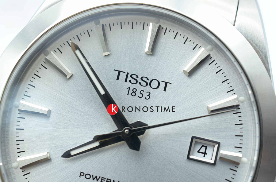 Часы Tissot Gentleman Powermatic 80 Silicium T127.407.11.031.00 — мужские, серебристый