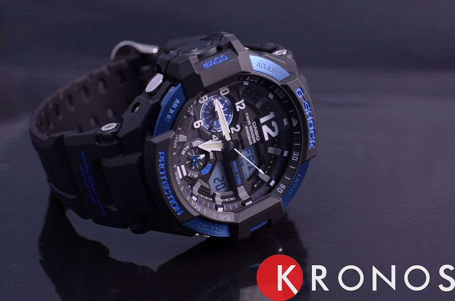 Часы Casio G-Shock GA-1000-2B — электронные, металл