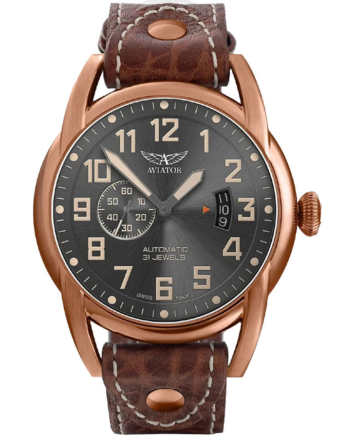 Часы Aviator Bristol Scout V.3.18.8.314.4 — мужские, антрацитовый