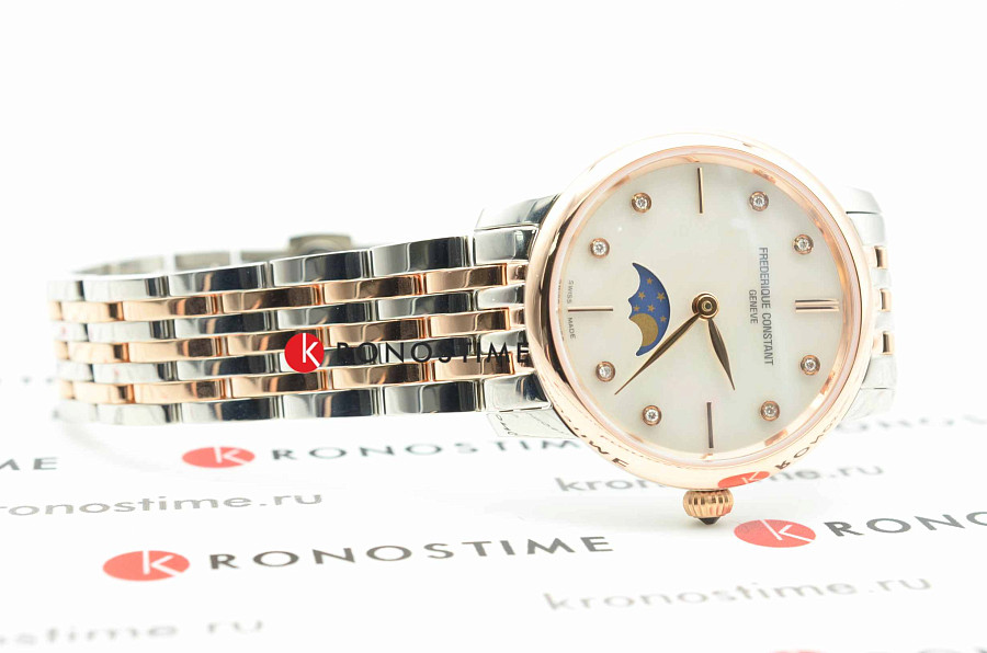 Часы Frederique Constant Slimline Ladies Moonphase FC-206MPWD1S2B — Швейцария, кварцевые