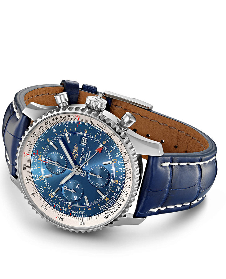 Часы Breitling Navitimer Chronograph GMT 46 A24322121C1P1 — механические, сталь металл