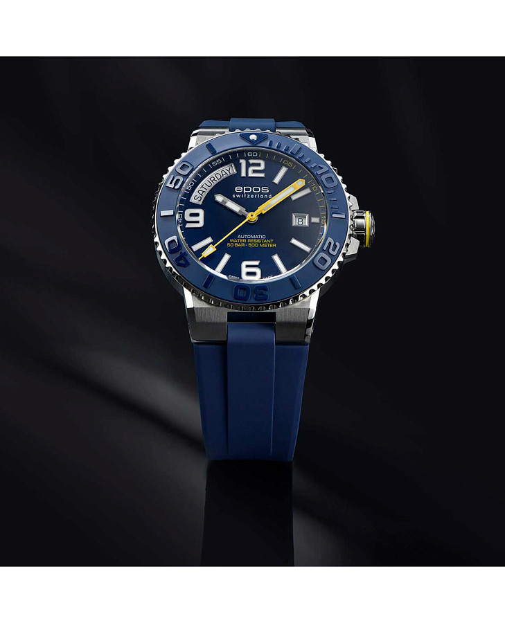 Часы Epos Diver 3441.142.96.96.56 — механические, сталь металл