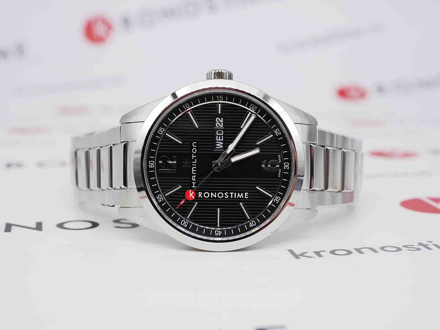 Часы Hamilton Broadway Day Date Quartz H43311135 — кварцевые, сталь