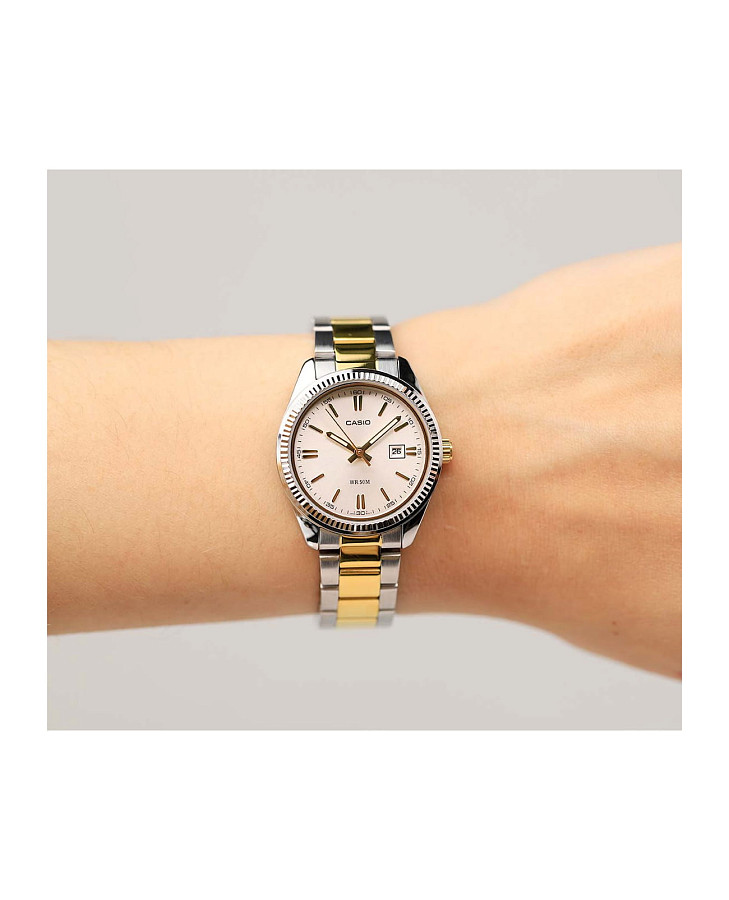 Часы Casio Collection LTP-1302PSG-7A — кварцевые, латунь