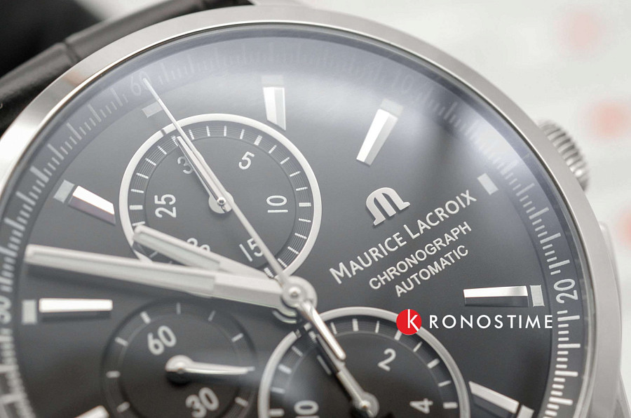 Часы Maurice Lacroix Pontos Chronograph PT6388-SS001-330-1 — механические, металл сталь