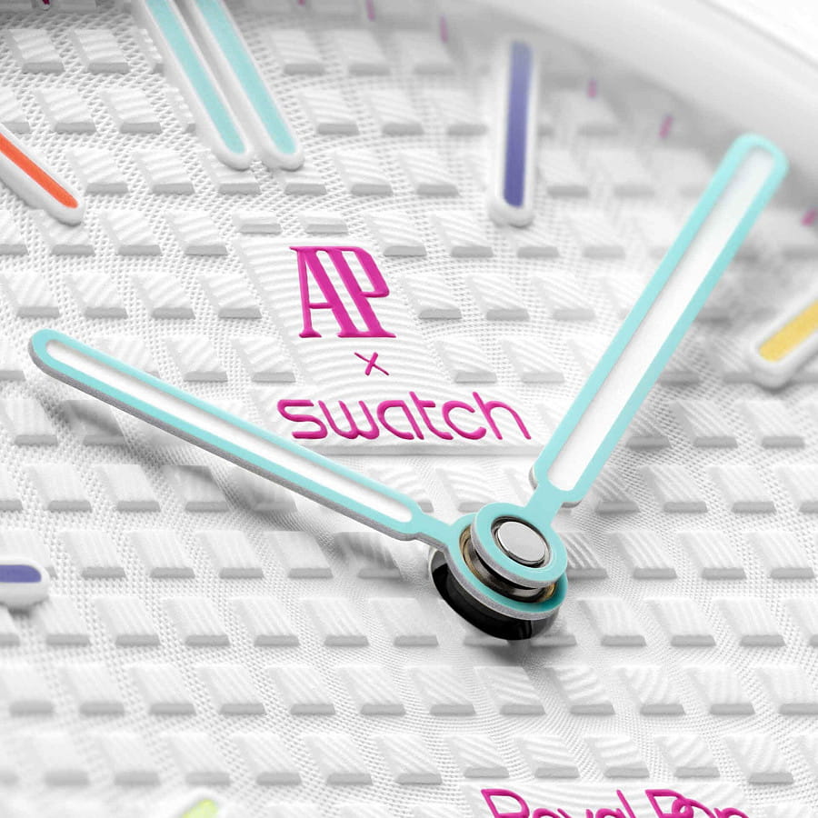Часы Audemars Piguet x Swatch Royal Pop Hunt Blanc SSX03W100N — биокерамика, Швейцария