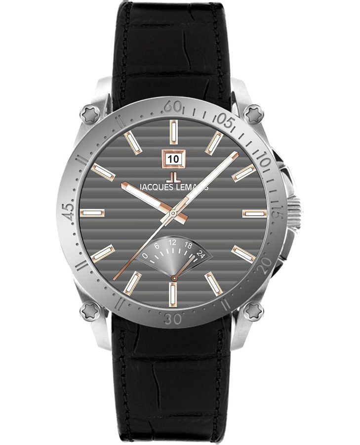 Часы Jacques Lemans Derby 1-2202A — мужские, серый