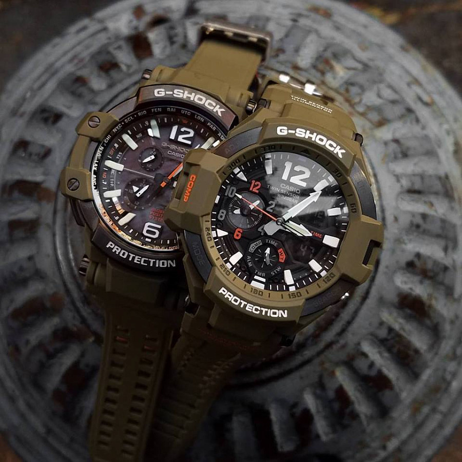 Часы Casio G-Shock GPW-1000KH-3A — мужские, силикон