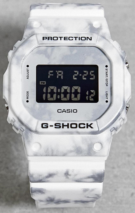 Часы Casio G-Shock DW-5600GC-7 — белый, пластик