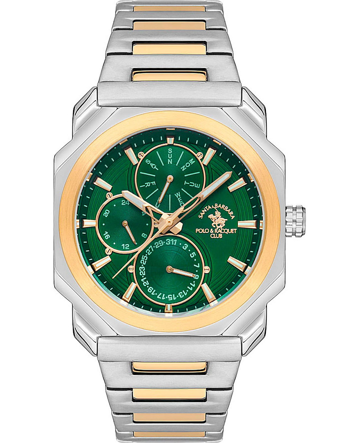 Часы Santa Barbara Polo & Racquet Club Luxury SB.1.10442-8 — мужские, зеленый