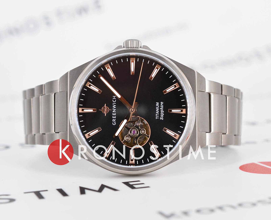 Часы Greenwich Titanium GW 084.10.34 — механические, титан