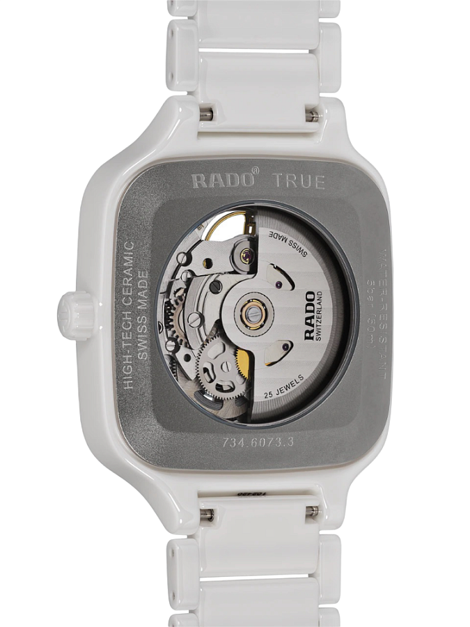 Часы Rado True Square Automatic Open Heart R27073702 — механические, керамика