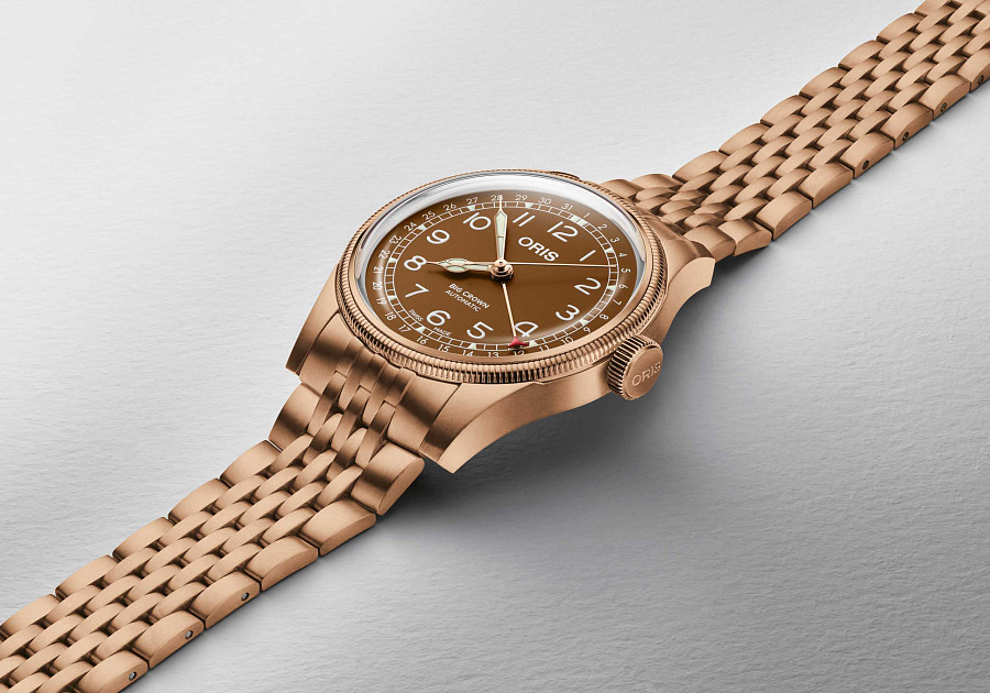 Часы Oris Big Crown Bronze Pointer Date 01 754 7741 3166-07 8 20 01 — бронза сталь, Швейцария