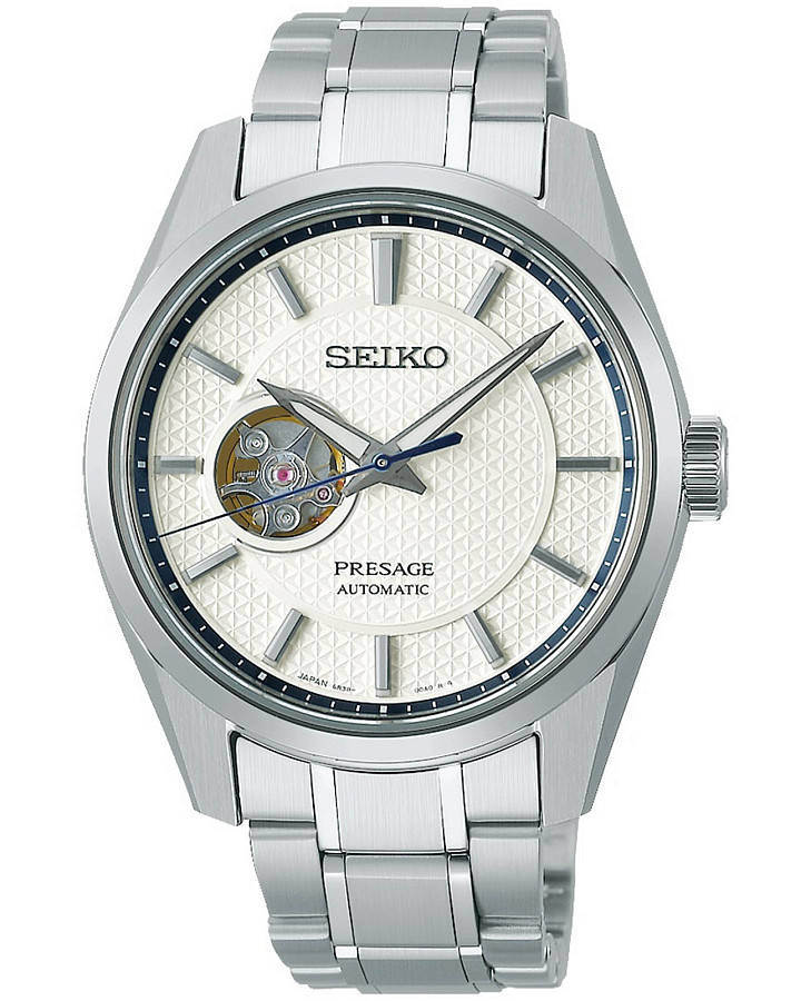 Часы Seiko Presage Sharp Edged Series SPB309 — мужские, белый