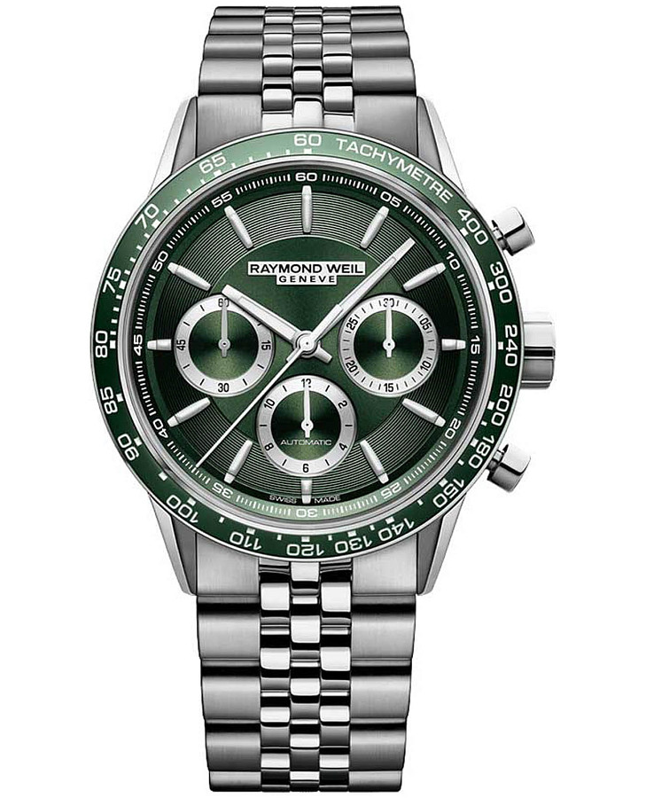 Часы Raymond Weil Freelancer 7741-ST7-52021 — мужские, зеленый