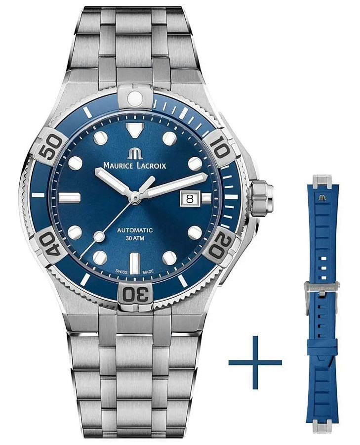 Часы Maurice Lacroix Aikon Venturer AI6058-SS002-430-2 — мужские, синий