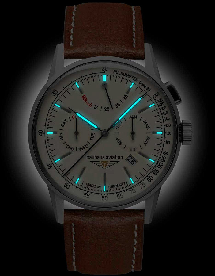 Часы Bauhaus Aviation G38 23625 — механические, металл сталь