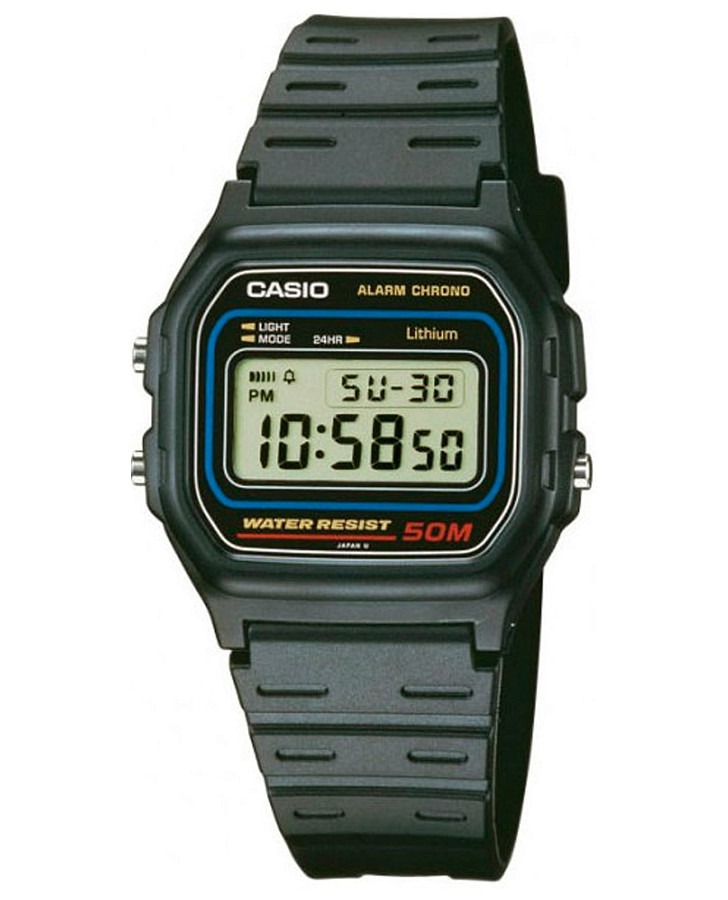Часы Casio Collection W-59-1 — мужские, серый