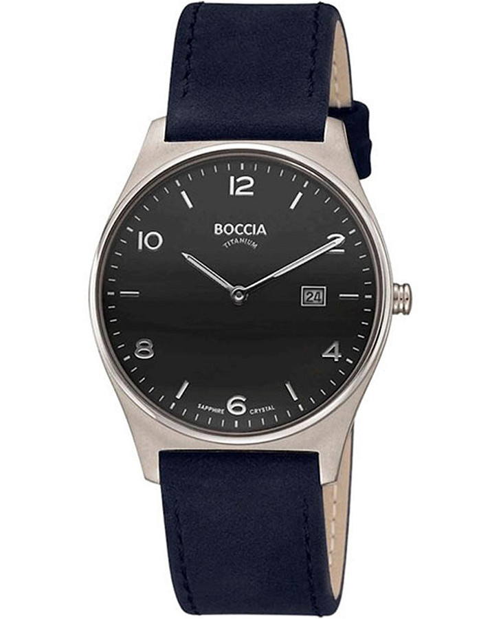 Часы Boccia Titanium 3655-02 — мужские, черный