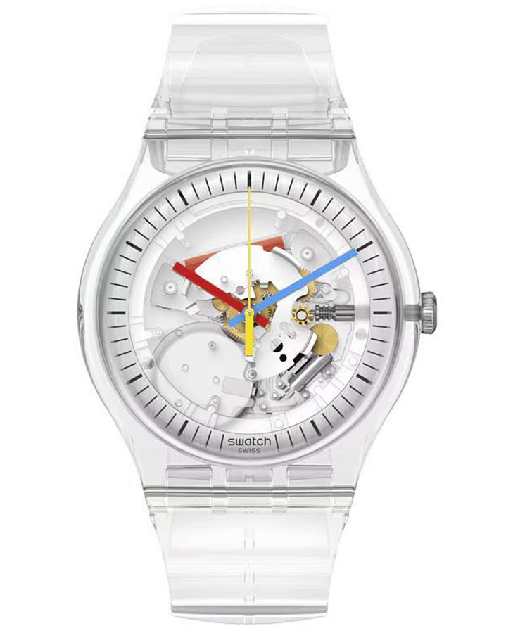 Часы Swatch New Gent Biosourced SO29K100 — мужские, прозрачный