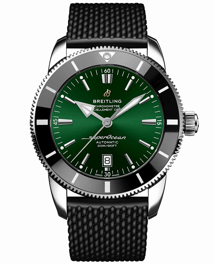 Часы Breitling Superocean Heritage B20 Automatic 46 AB2020121L1S1 — мужские, зеленый