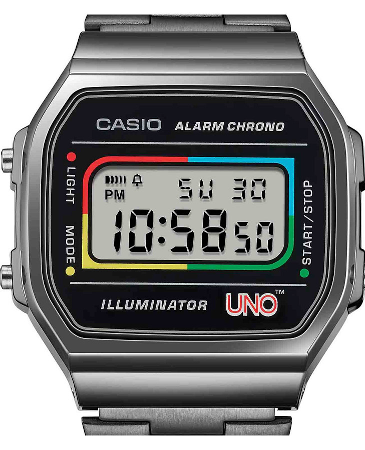 Часы Casio Vintage A168WEUC-1A — нержавеющая сталь, мужские