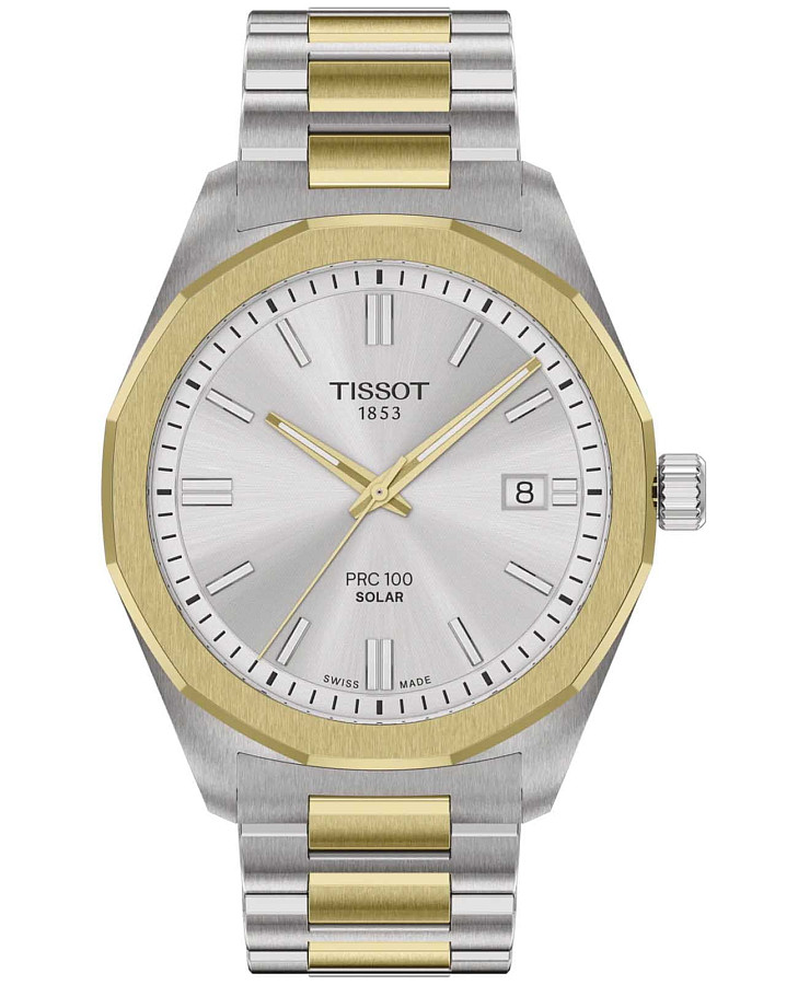 Часы Tissot PRC 100 Solar 39 mm T151.422.22.031.00 — мужские, серебристый