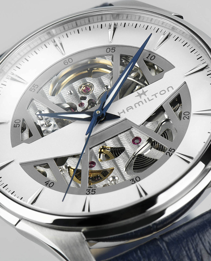 Часы Hamilton Jazzmaster Skeleton Auto H42535610 — кожаный, мужские