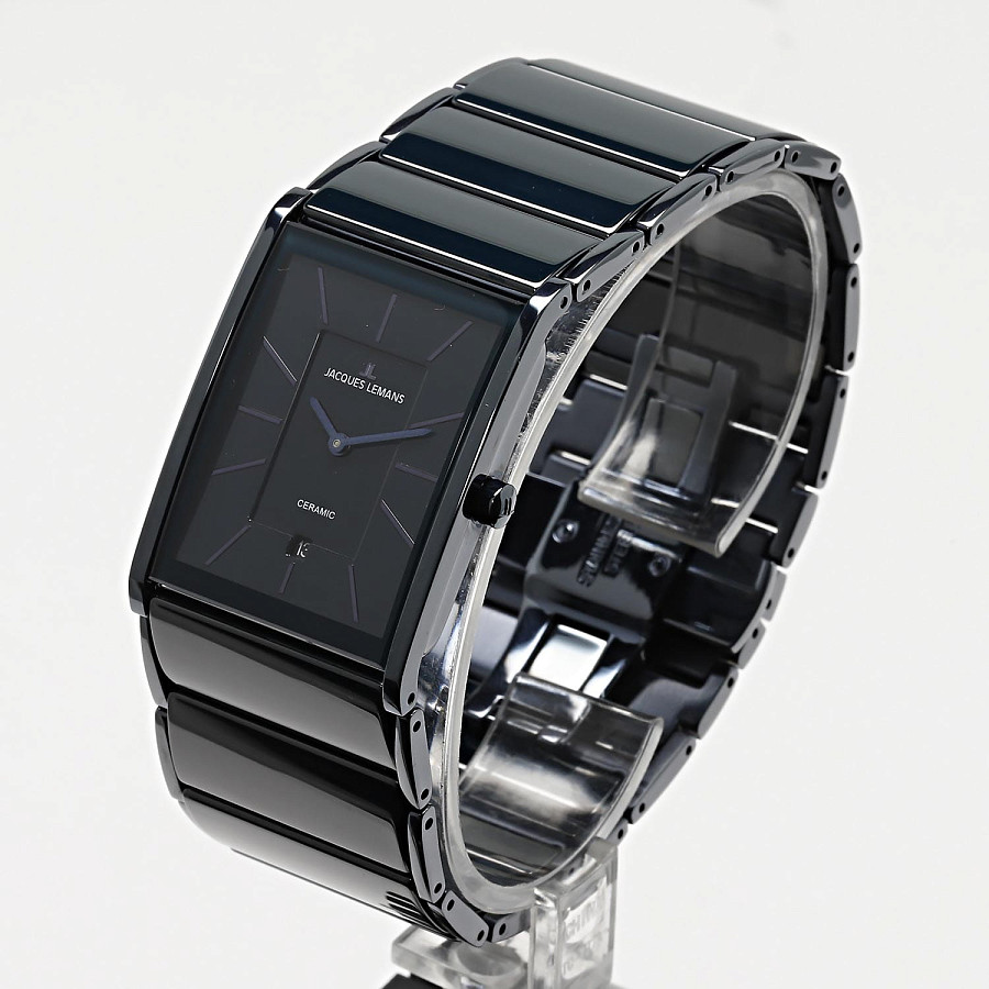 Часы Jacques Lemans High Tech Ceramic 1-1939H — кварцевые, металл сталь