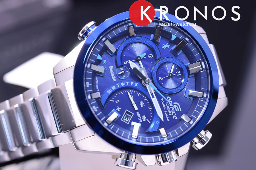 Часы Casio Edifice EQB-500DB-2A — кварцевые, металл сталь