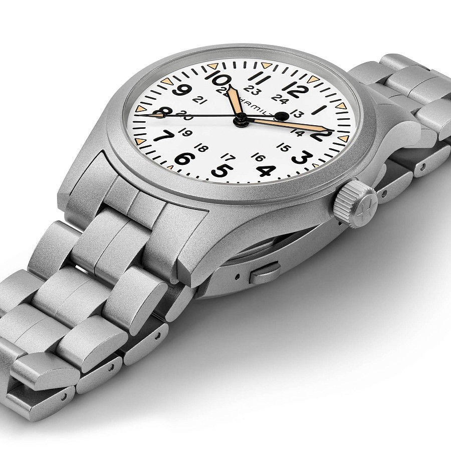 Часы Hamilton Khaki Field Mechanical 42mm H69529113 — сталь металл, Швейцария