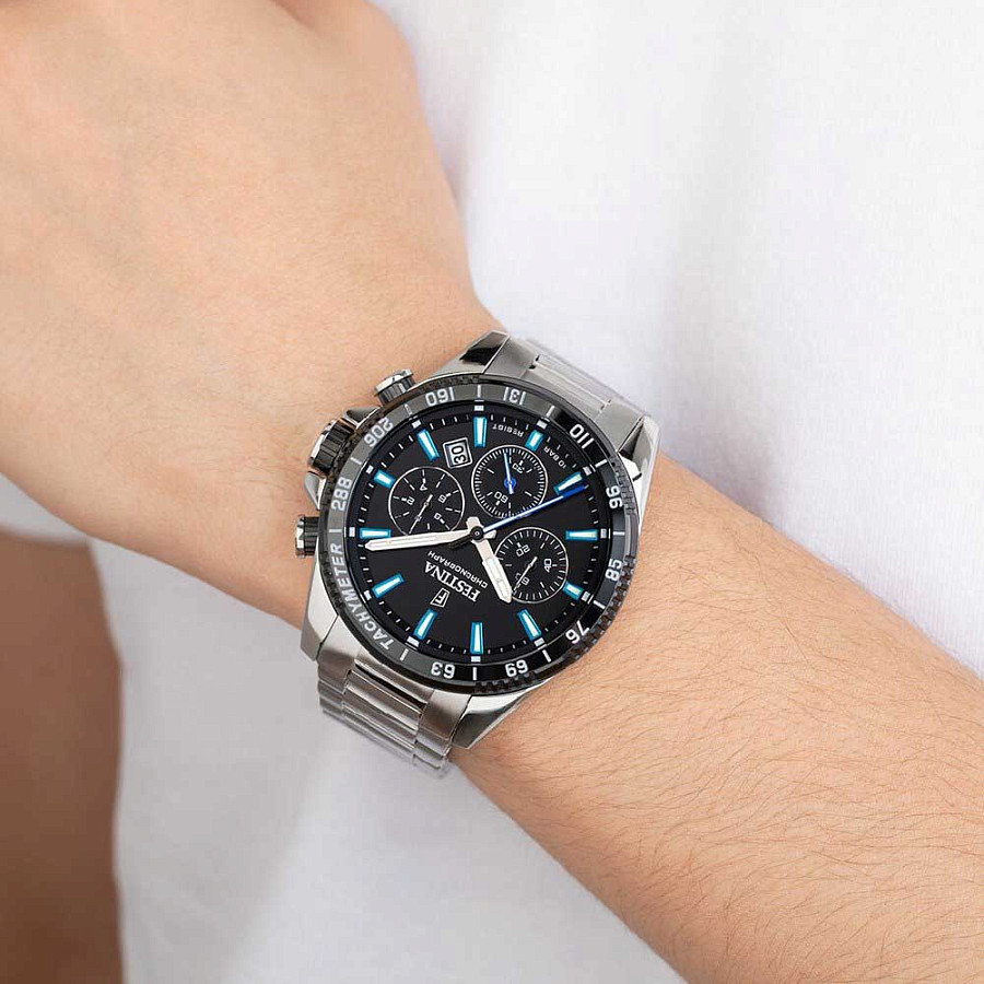 Часы Festina Timeless Chrono F20560/5 — мужские, нержавеющая сталь