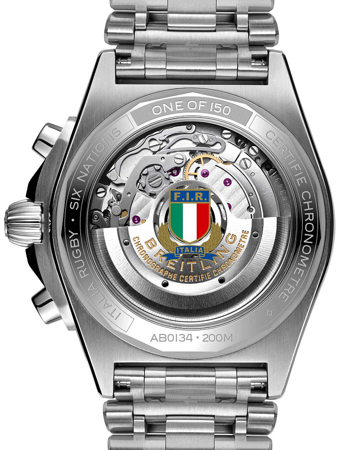 Часы Breitling Chronomat B01 42 Six Nations Italy AB0134A41C1A1 — нержавеющая сталь, мужские