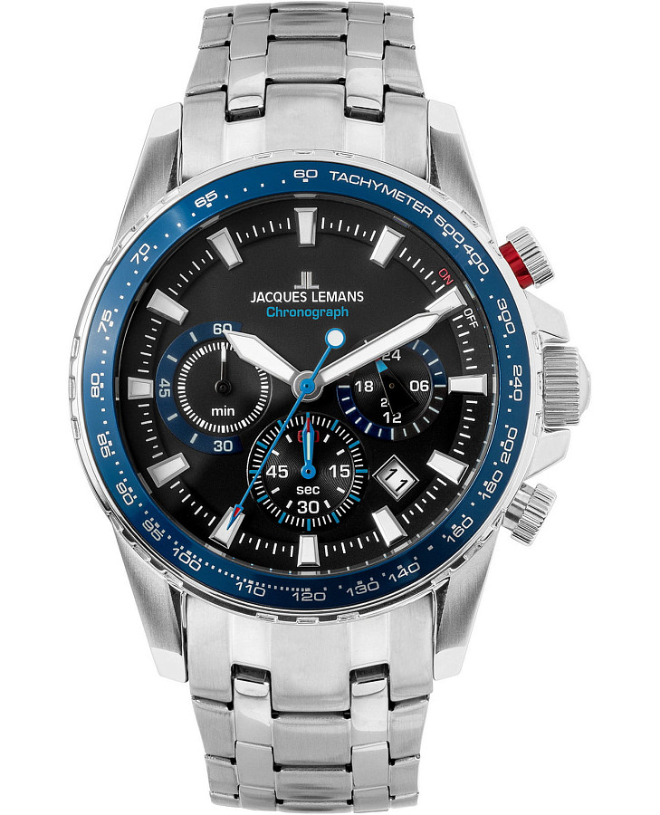 Часы Jacques Lemans Sport 1-2099E — мужские, черный
