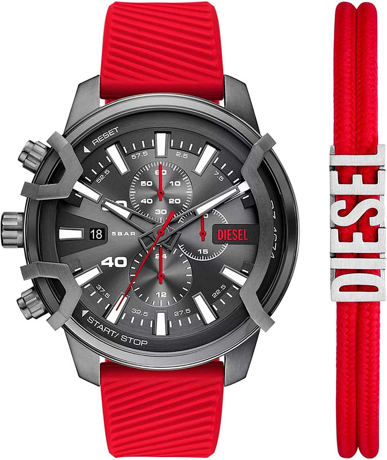 Часы Diesel Griffed DZ4673SET — сталь металл, силикон
