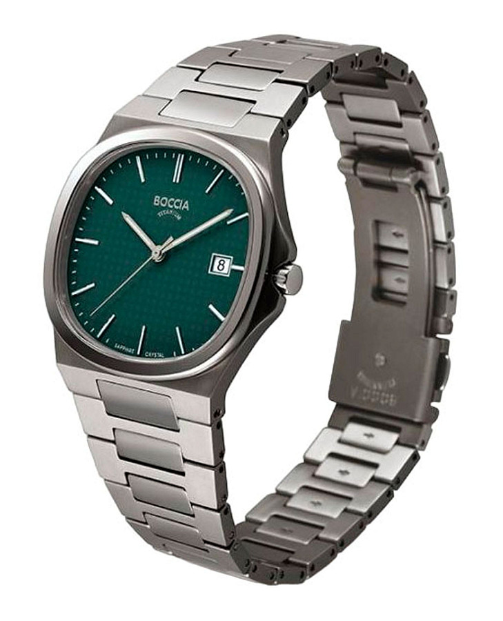 Часы Boccia Titanium Square 3657-03 — титан, Германия